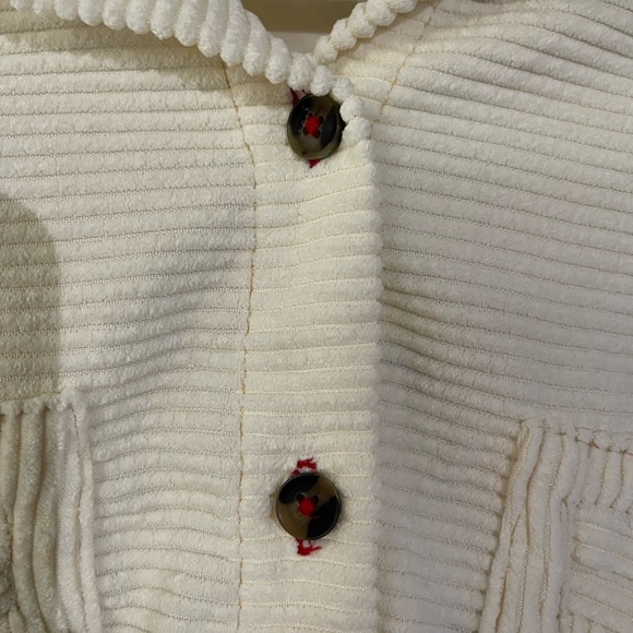Urban Outfitters BDG Charly Corduroy Button-Down Shirt/Jacket, size L, Cream - Picture 4 of 14